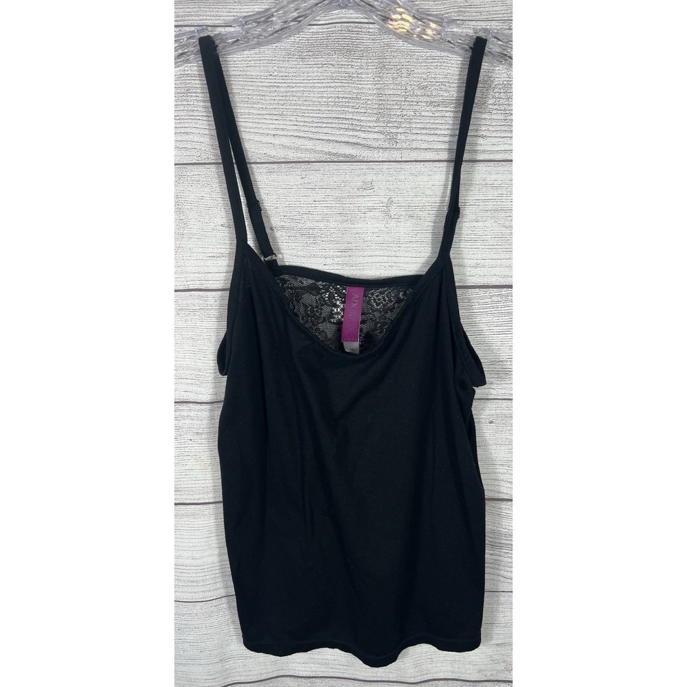 Adore Me Women's Medium Black Lace Cami Crop Top‎ Y2K